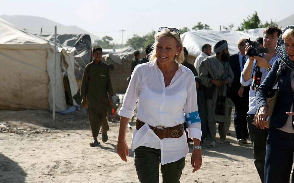 Im Flüchtlingslager: Sabine Christiansen in Afghanistan