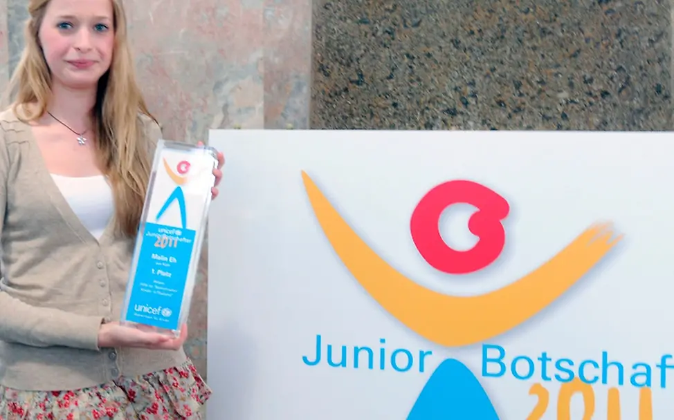 JuniorBotschfterin des Jahres 2011, Malin Eh. ©UNICEF JuniorBotschfterin des Jahres 2011, Malin Eh. ©UNICEF