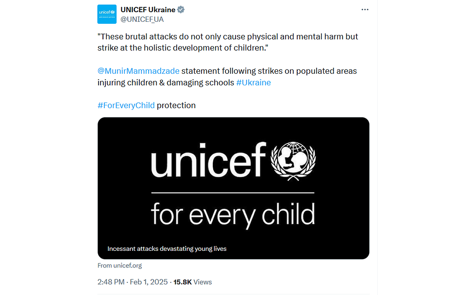 Post von UNICEF Ukraine auf X