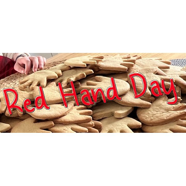 Backen zum Red Hand Day 2025 in Göttingen