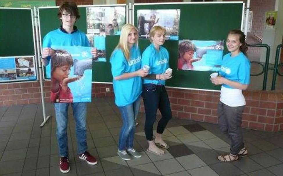 Schüler beim Aktionstag in Siegen. ©UNICEF Schüler beim Aktionstag in Siegen. ©UNICEF