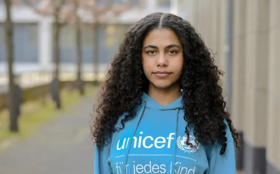 JuniorBeirat-Mitglied Rochelle | © UNICEF/Sachse-Grimm JuniorBeirat-Mitglied Rochelles Botschaft an andere Jugendliche