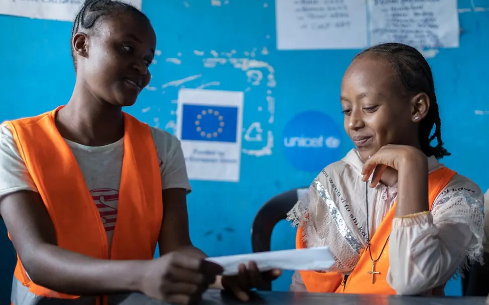 Tesfaye Turufta (15) engagiert sich im Gender Clubs an ihrer Schule. | © UNICEF/Tesfaye Tesfaye Turufta (15) engagiert sich im Gender Clubs an ihrer Schule