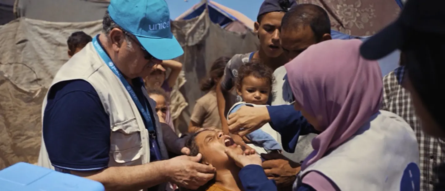 Polio-Impfkampagne im Gazastreifen.