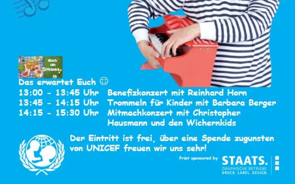 Konzert in Walibo am 31.8. mit Reinhard Horn, Barbara Berger und Christopher Hausmann Konzertplakat