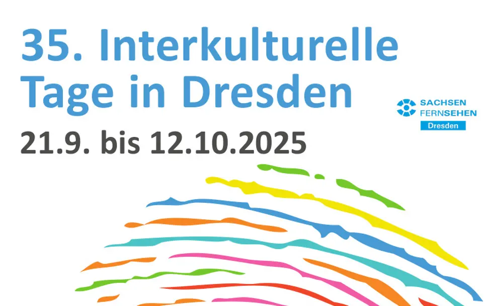 Plakat der 35. Interkulturellen Tage in Dresden mit einem bunten Fingerabdruck und dem Spruch "Miteinander wachsen" Plakat der 35. Interkulturellen Tage in Dresden mit einem bunten Fingerabdruck und dem Spruch "Miteinander wachsen"