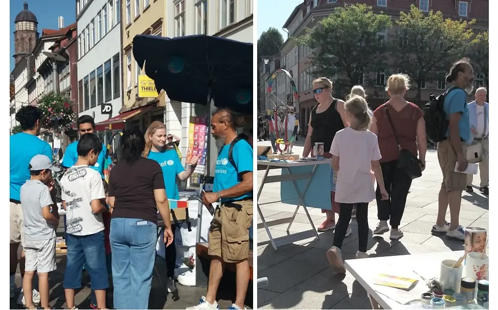 Infostand, Maltisch und Glücksrad