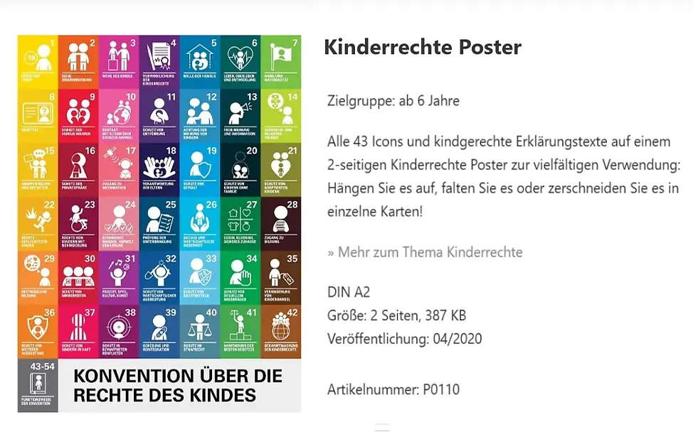 Poster Konvention Kinderrechte