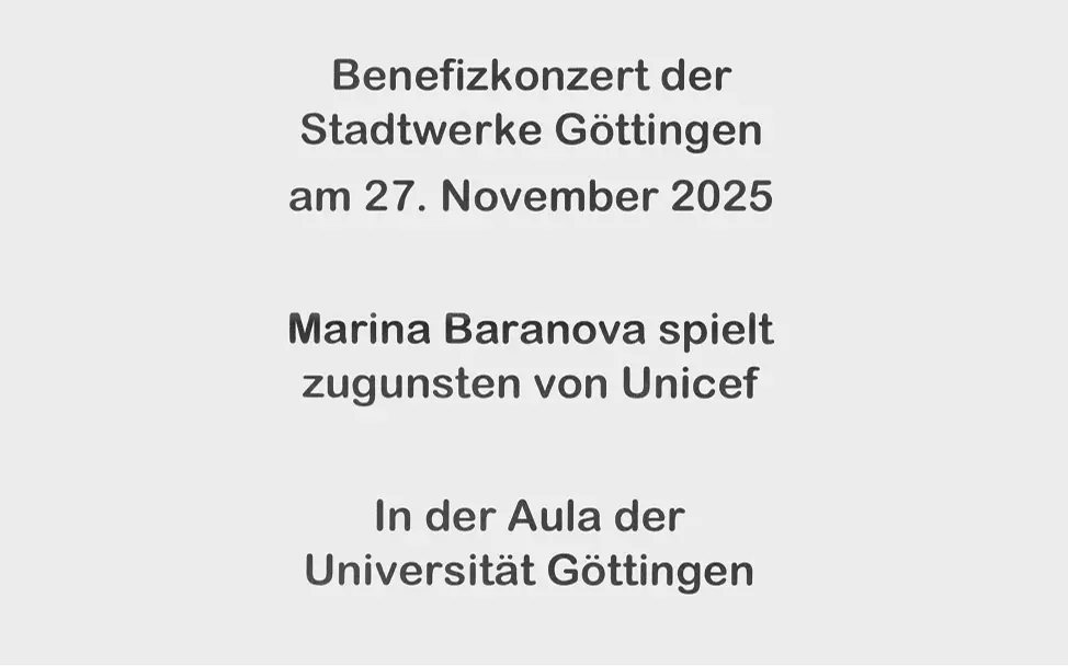 Programm Seite 1 Marina Baranova Benefizkonzert am 27.11.2025