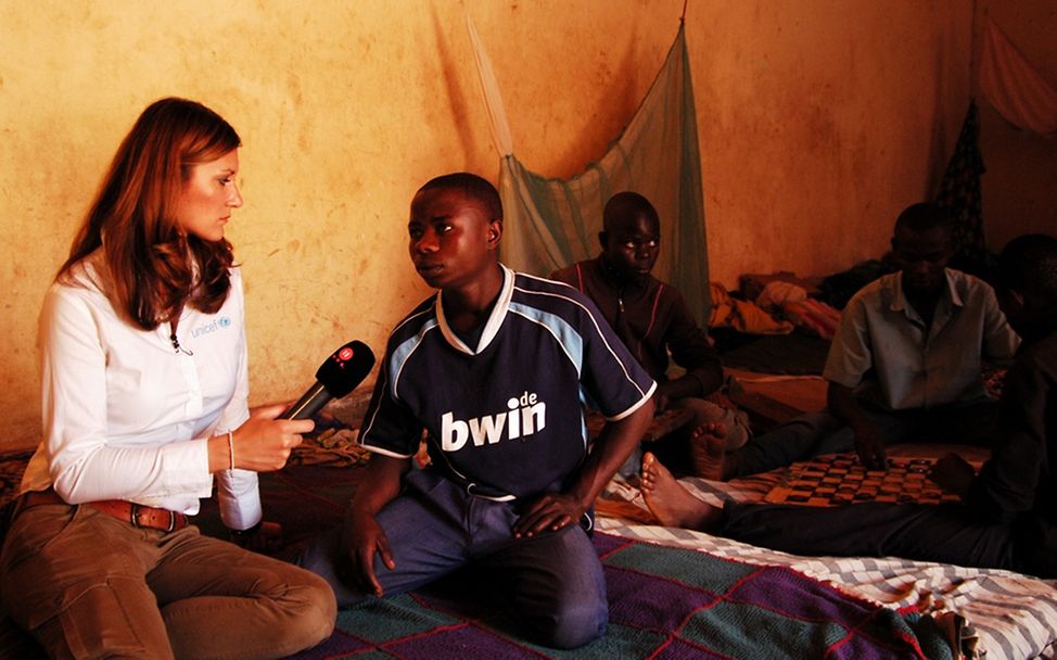 Sandra Thier beim Interview. ©UNICEF/Berger