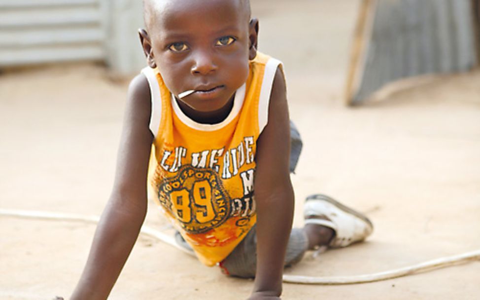 Idriss Moussa ist als Baby an Polio erkrankt.