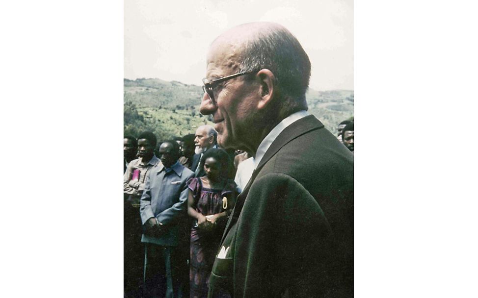 Gustav Rau in Afrika Anfang der 70er Jahre. Foto: UNICEF. 