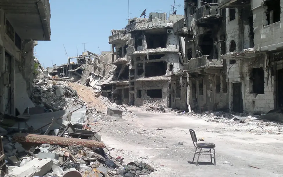 Straßenzüge in der Altstadt von Homs | © UNICEF/Ali Zerstörte Stadt Homs in Syrien