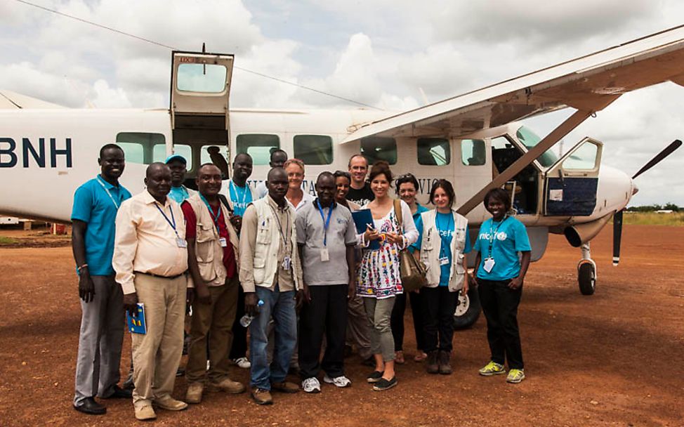 Südsudan: UNICEF-Helfer in Bor