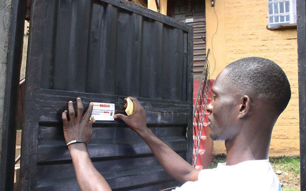 Ebola Sierra Leone: Markierung für besuchte Häuser