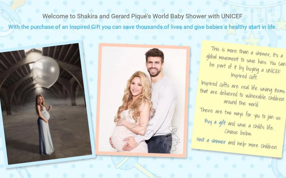 Einladung zum weltweiten Baby Shower von Shakira | © UNICEF Shakira Baby Shower: Einladung zur weltweiten Babyparty