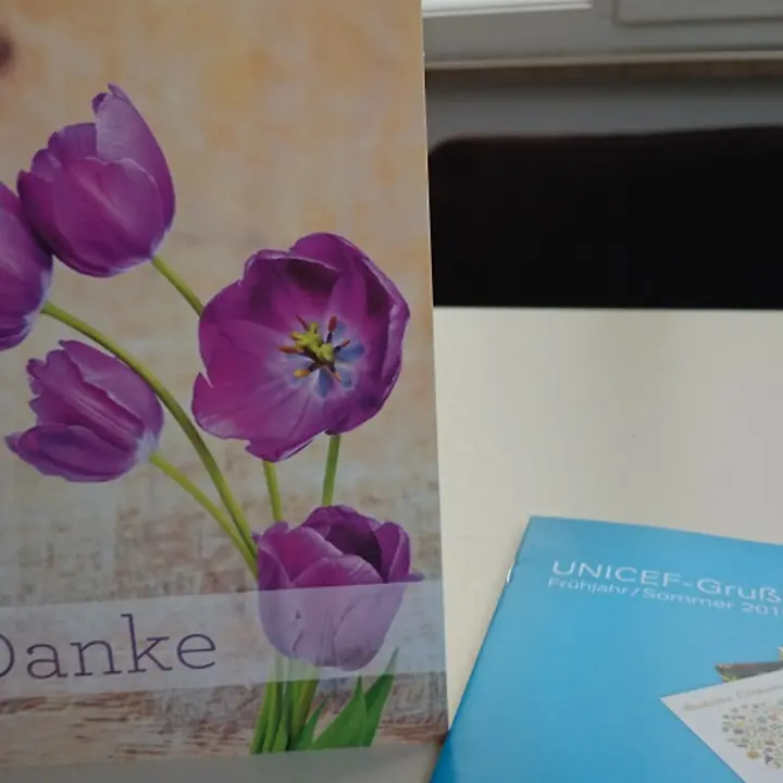 Danke Grußkarte © UNICEF Bremen/privat Danke Grußkarte © UNICEF Bremen/privat