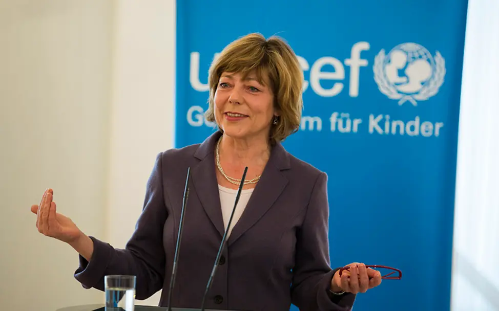 UNICEF-Schirmherrin Daniela Schadt | © Bundesregierung/Breloer UNICEF-Schirmherrin Daniela Schadt zu den neuen Entwicklungszielen