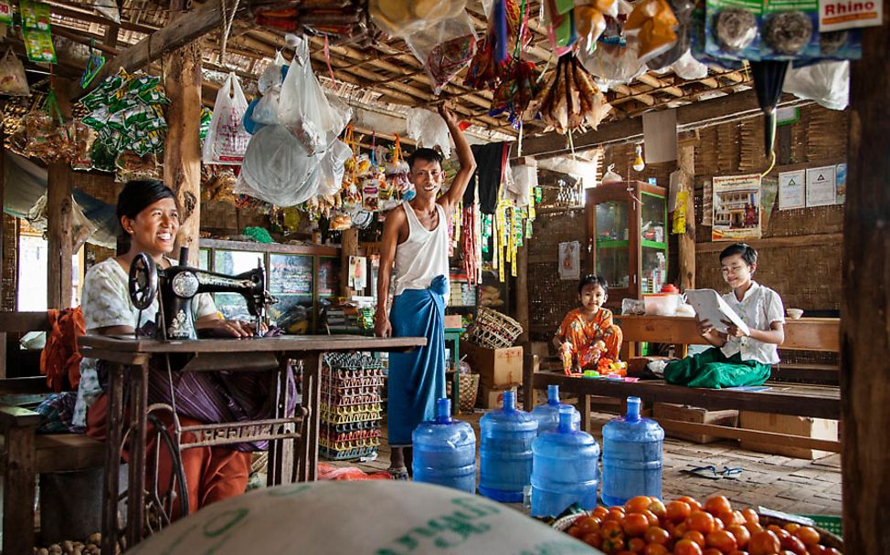 Wasserkonsum in Myanmar